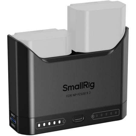 SmallRig 5489 - dwukanałowa ładowarka do akumulatorów Sony NP-FZ100 (USB-C PD 22.5W)